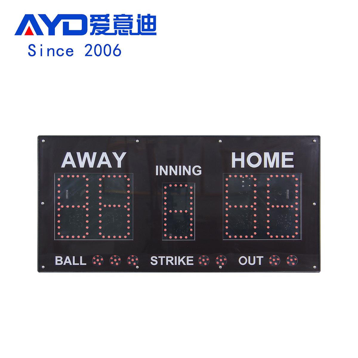 棒球比赛记分牌 8字板显示屏电子LED计分看板充电比赛用板RF遥控