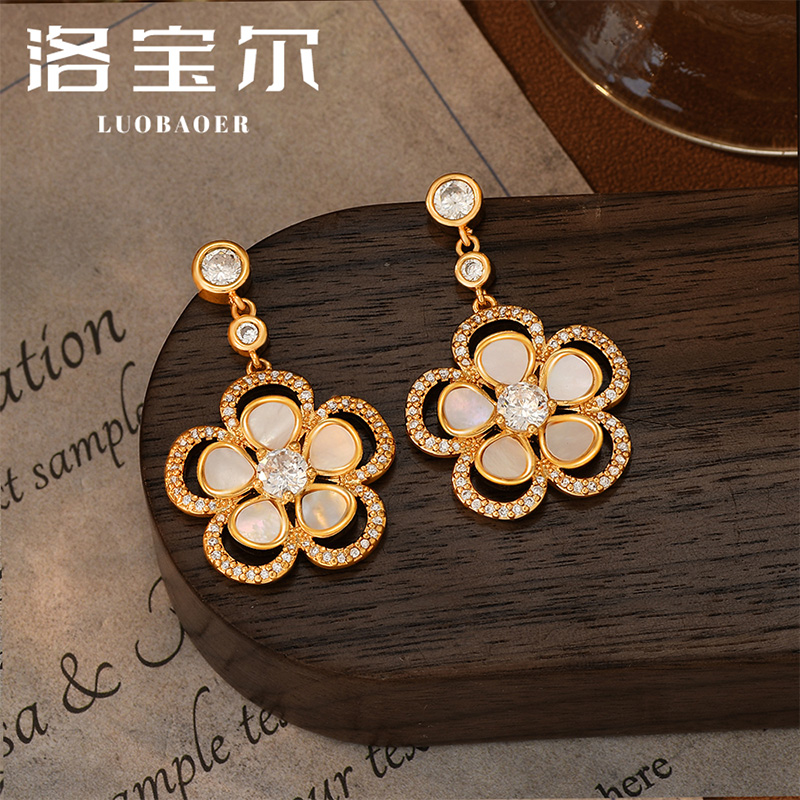 洛宝尔铜合金日韩风女耳钉