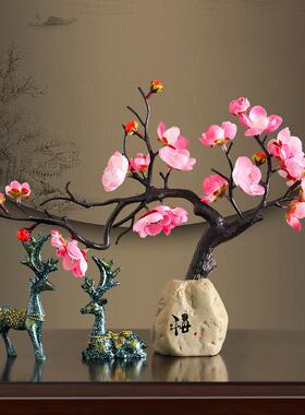 创意中式树脂麋鹿小摆件家居装饰品工艺品客厅书房酒柜小摆设手工