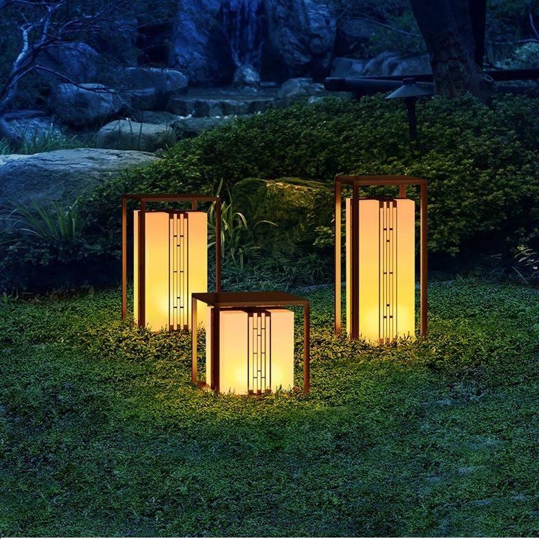 新中式庭院灯柱头灯户外公园灯防水云石庭院草坪灯别墅园林景观灯