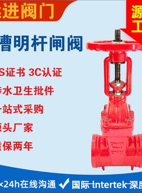 球墨铸铁沟槽软密封明杆闸阀Z81X-16Q厂家直售升降式阀杆闸阀