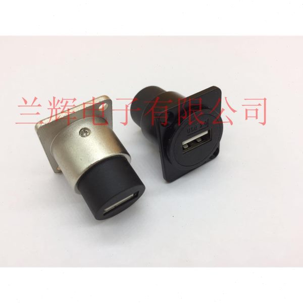 数据航空插头插座 接口  USB前 2.0USBUSB母座连接器2.0座安装
