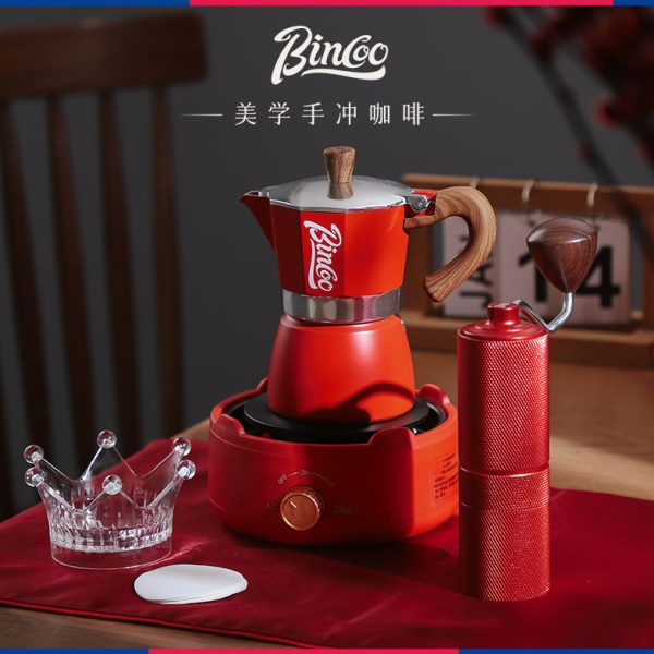 咖啡壶送礼式咖啡B浓缩咖啡c摩卡壶o手家用小型in套装煮磨o机意