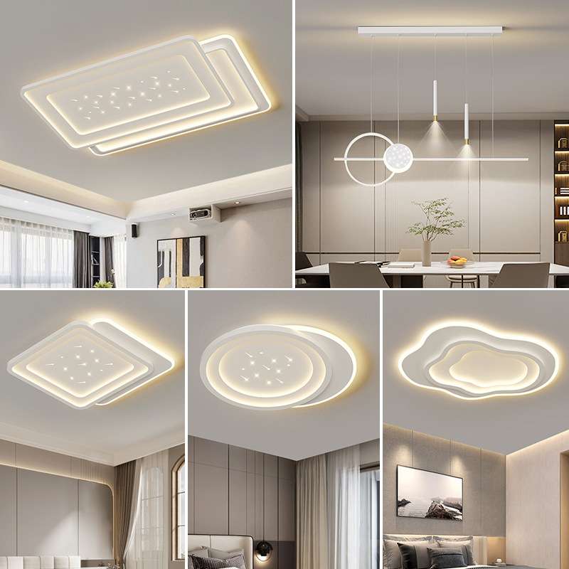 现代简约卧室书房灯个性餐厅圆形方形吸顶灯北欧轻奢led吸顶灯具
