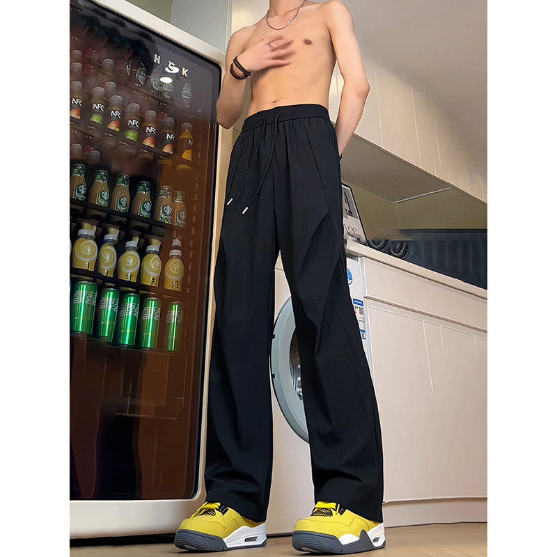 cleanfit黑色降落伞兵裤男款夏季冰丝速干工装裤子直筒户外冲锋裤