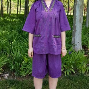 服可大码 桑拿按摩服苎麻服浴式 高档汗蒸服泰定制面料服刺绣logo