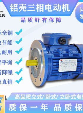 b卧式47铝壳电机小型370国标v1238y立-马达0Ws三相异步电动机3b5