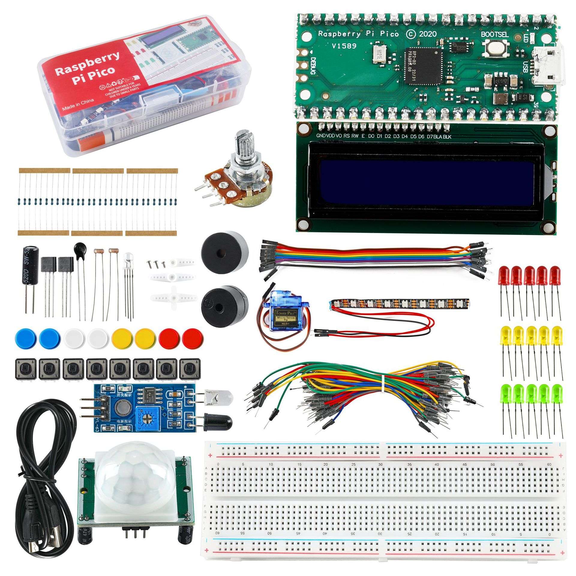 2025款创客 兼容树莓派Raspberry RPi PICO RP2040开发板套件 Kit