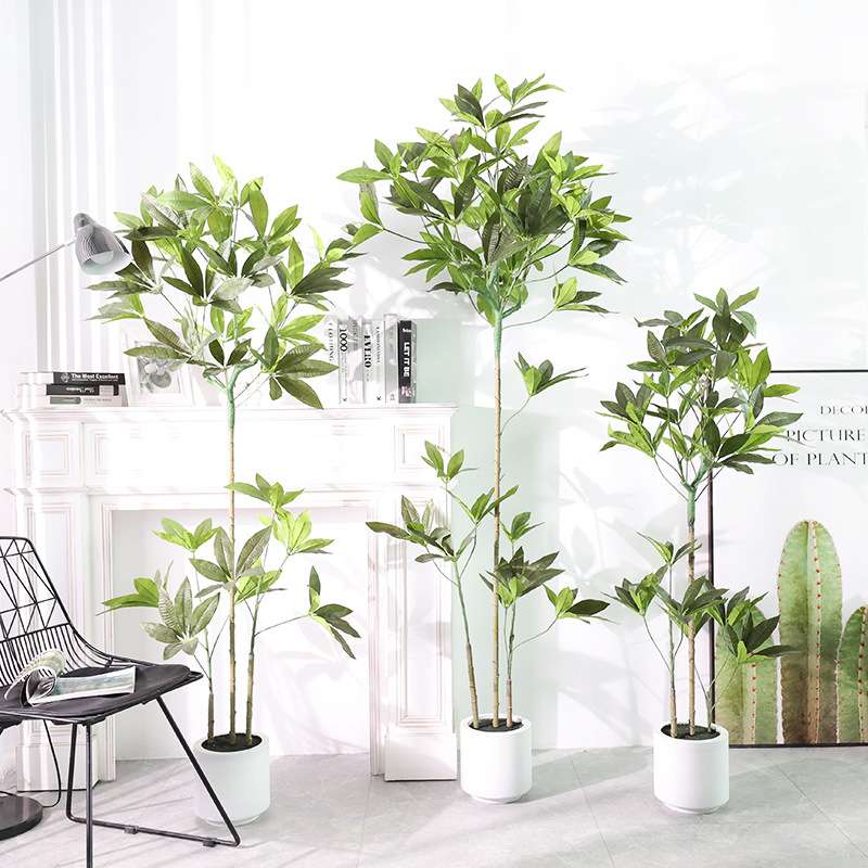 仿真发财树大型落地盆栽植物 塑料假树客厅室内花装饰假绿植盆景