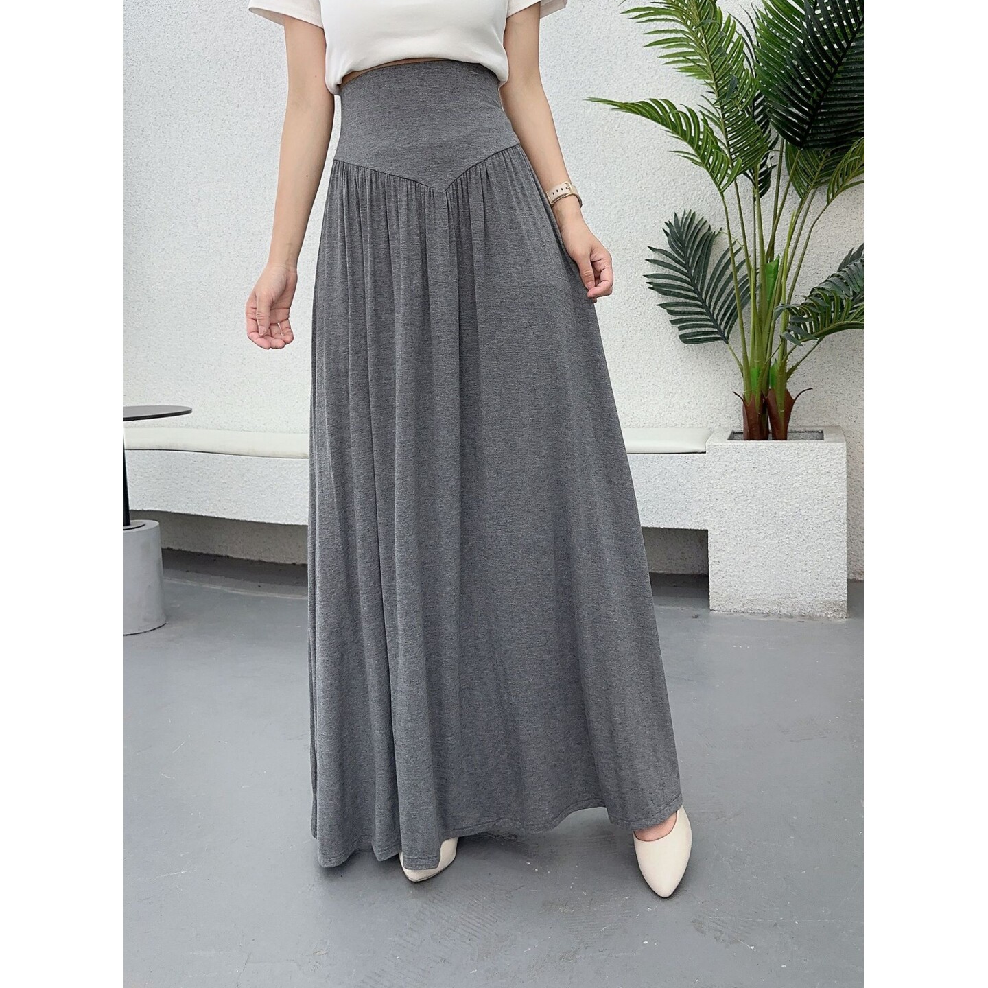 半身垂感长裙莫代尔大码长款a字大摆拖地夏季紧身新款女秋季新款