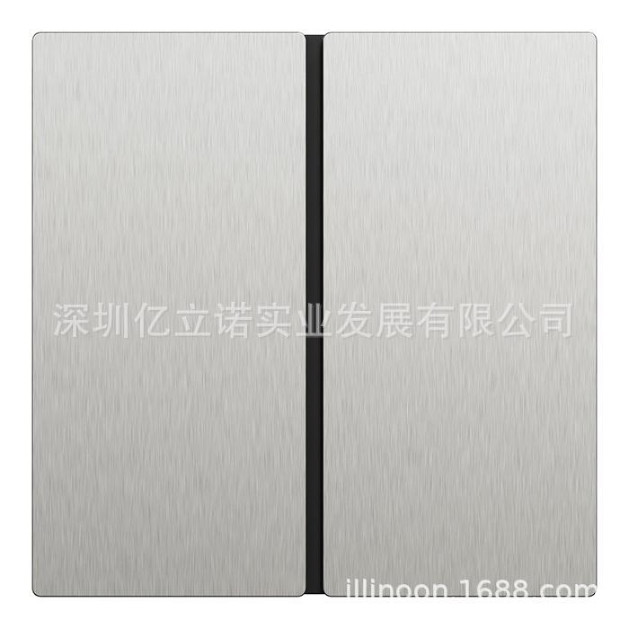 NX境悦系列智能开关控制面板2键银色金属材质C2E616102_ST_C1