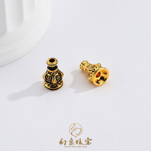 金包银满愿塔头佛塔文玩手持项链