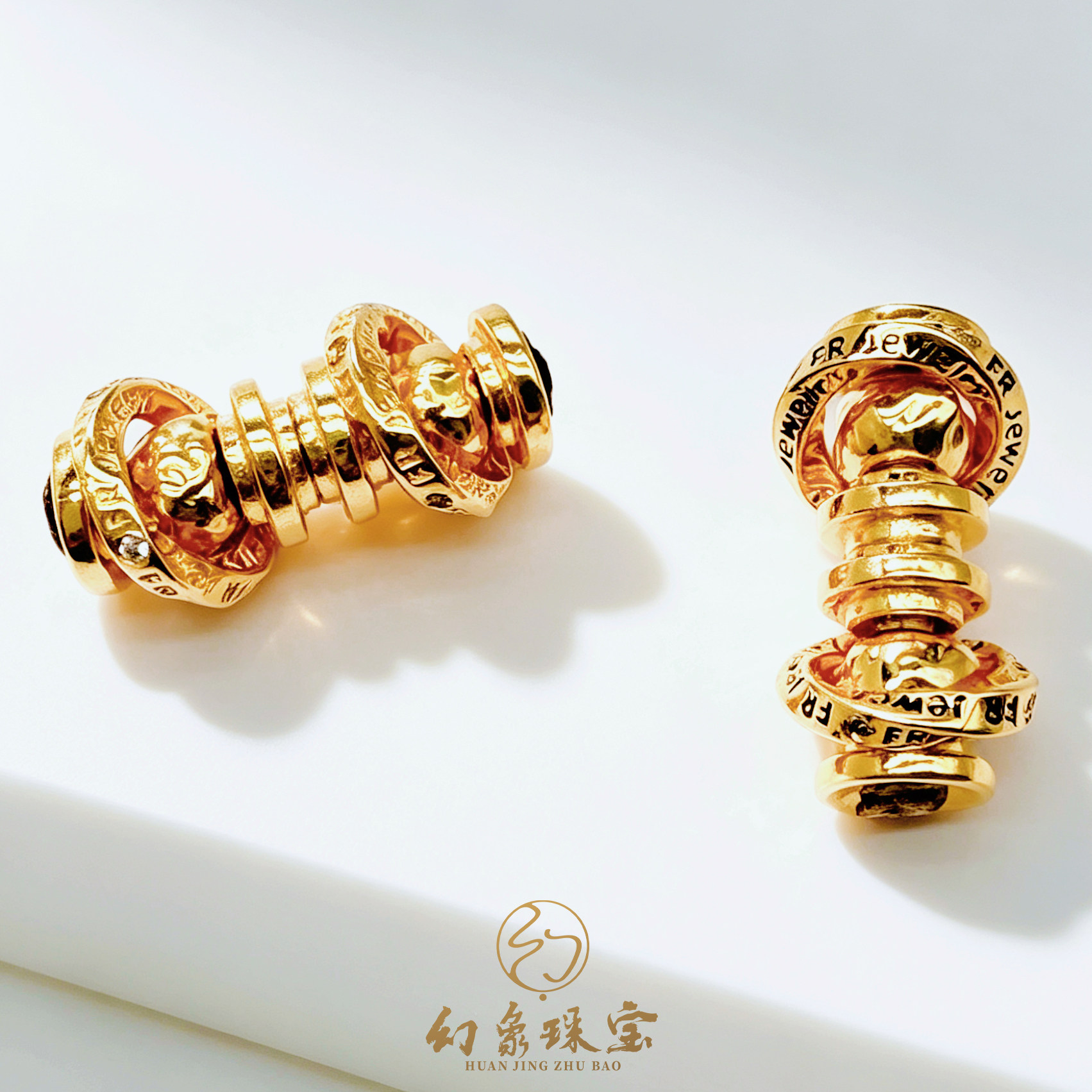 金包银星环万向轴藏式手串配饰
