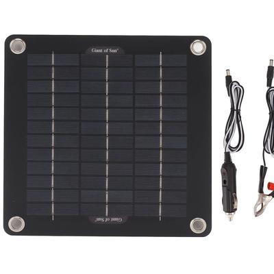 10W太阳能板汽车防亏电12V电瓶涓流充电OBD+电瓶夹多方式充电输入