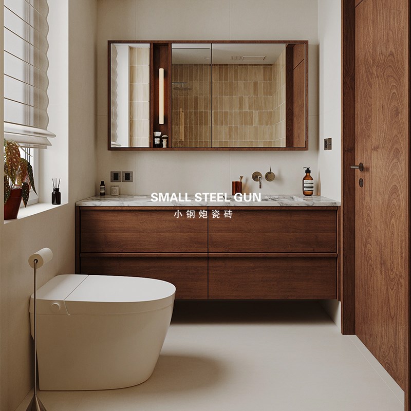 中古风卫生间600x1200微水泥瓷砖 浴室厨房阳台厕所墙砖防滑地砖