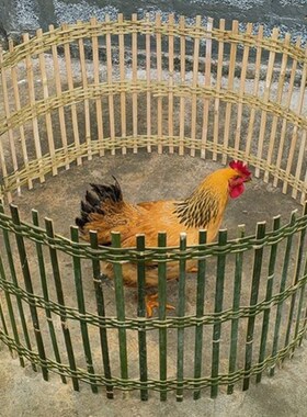 厂家竹编鸡围栏竹编笼p移动笼竹子栅栏民间特色手工艺品鸡笼鸭笼