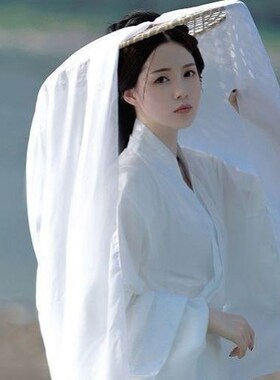 帷帽汉服帽子唐代帷帽斗笠帽特大号服装斗笠帽子古风女侠客遮面纱