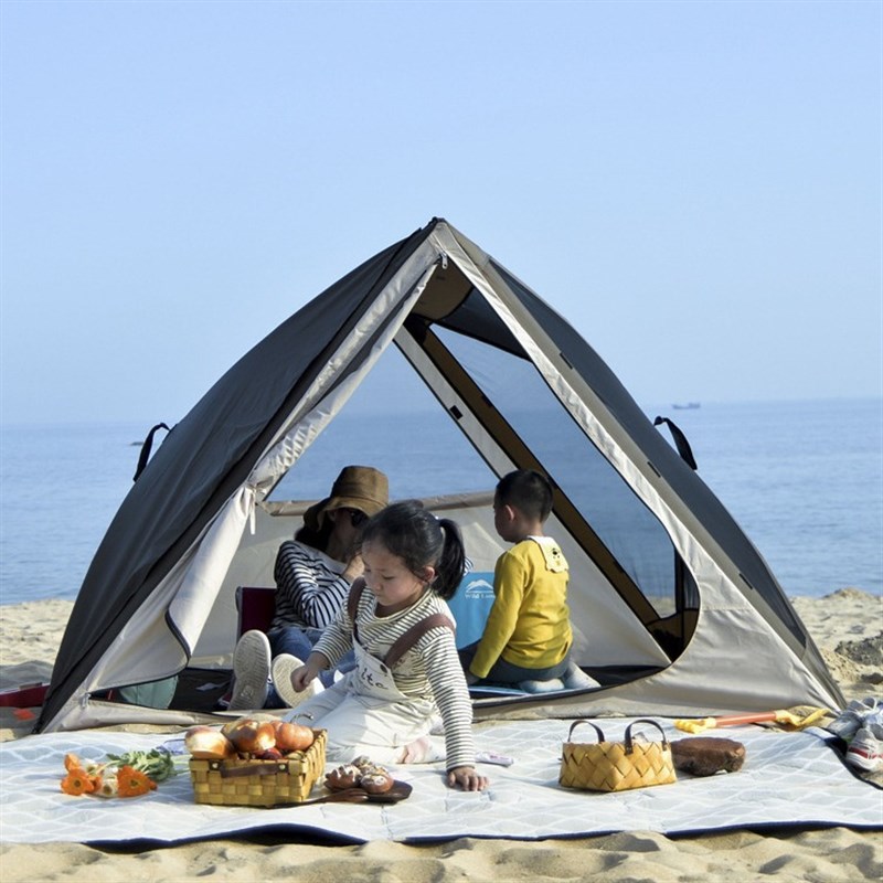 户外遮阳防晒帐篷露营便携折叠全自动凉棚多功能多用途棚布厂家