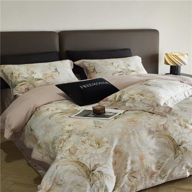 120支四件套全棉纯棉100长绒棉床单被G套轻奢高级感2024新款a类