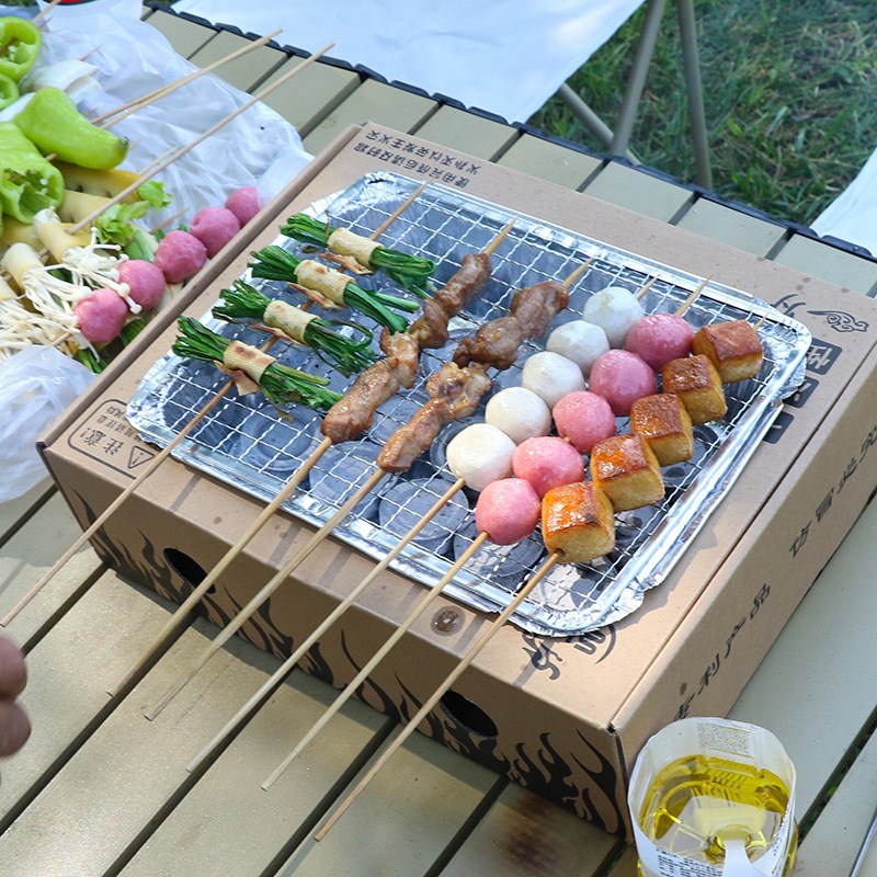 家用小型一次性烤串烤肉炉子户外野炊碳烤烧烤炉子烧烤架撸串烤盘