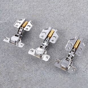 新品。加厚不锈钢液压阻尼暖冲静音铰链铰链M衣整体橱柜门90度卡