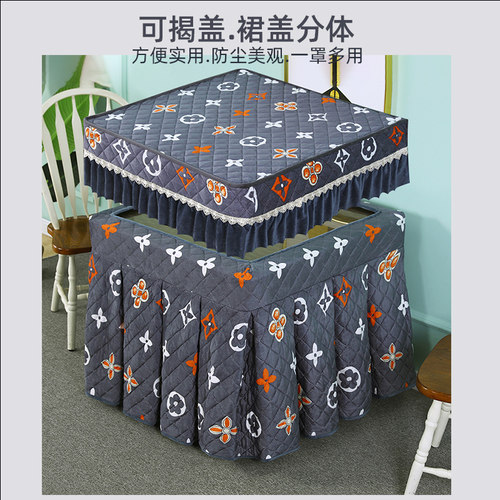 极速加厚a烤火桌子罩套电炉罩正方形电暖炉取暖桌冬季裙摆双面绒