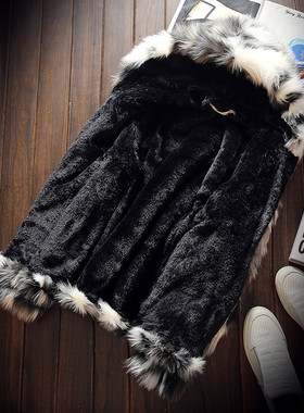 极速2022 Fashion Male keep warm winter Jslim simulation fox