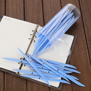 极速刀型圆珠笔 鹅毛笔 刀笔 办公笔 快递专用笔 .一盒40支