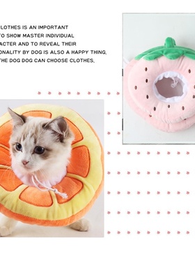 极速Pet E collar Elizabeth cone soft fruit design cVats dog