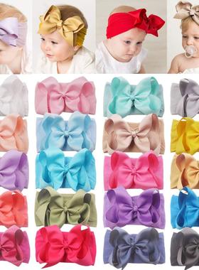 极速20 Pieces 6 Inch Soft Elastic Nylon HeadbandsT Hair Bows