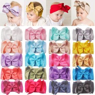 Inch Soft Hair Pieces Bows HeadbandsT Nylon 极速20 Elastic