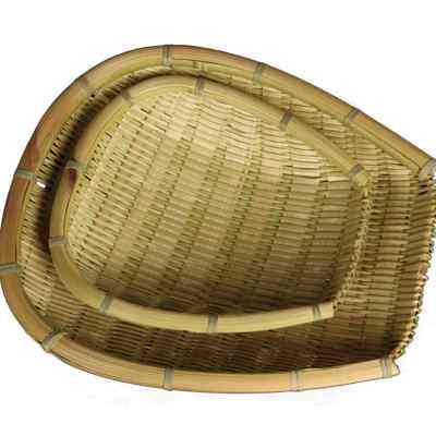 极速竹编筲箕簸箕家用p竹制品淘米沥水洗菜厨房饭店云南手工竹筛