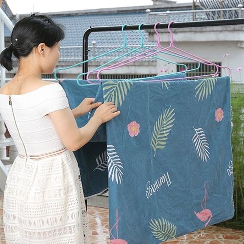 极速大衣架c长晾衣架杆实心不锈钢晒被子床单家用阳台宿舍挂衣的