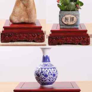 极速黑檀a长方正方水浪底座花瓶盆景佛像摆件玉石奇石头大承重实