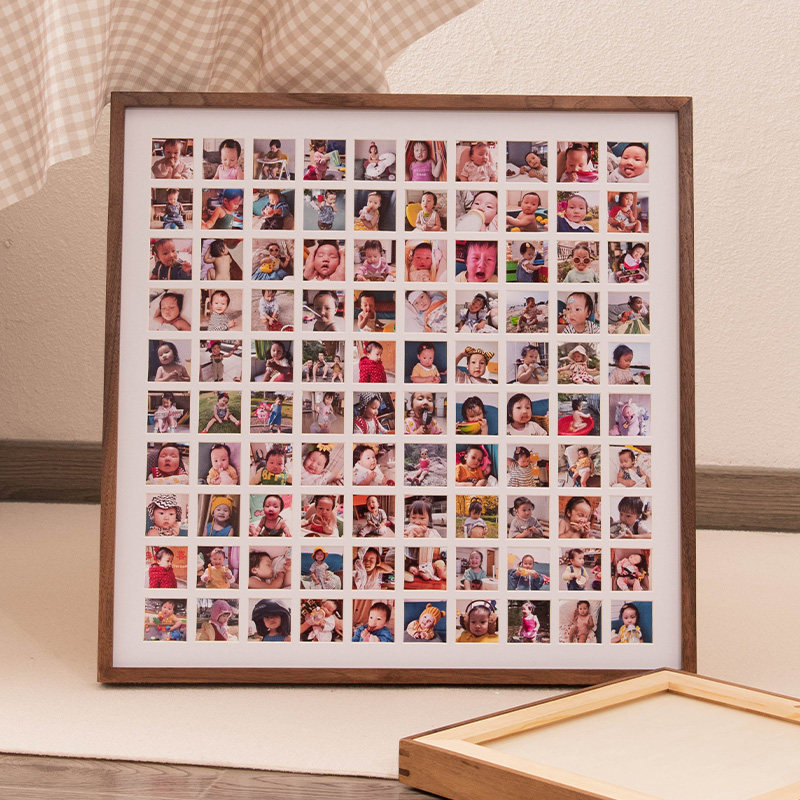 新品宝宝c百日纪念洗照片宫格挂墙相框摆台定制儿童成长记录生日