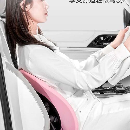 极速炭拇指汽车腰靠护腰靠t垫办公椅靠背开车腰托久坐人体工学护