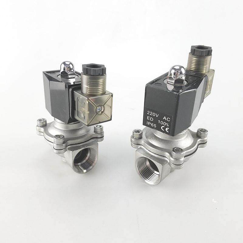 极速304不锈钢电磁开关阀/常闭式2BW水气阀/220V24V室外防水电磁