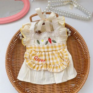 新品夏季薄款宠物裙子泰迪比熊猫咪小型犬贵宾博美马X尔济斯狗狗