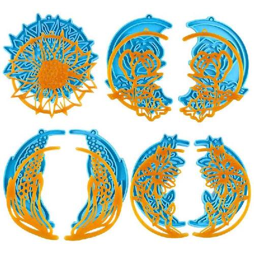 极速Moon Resin Mold Moon PhaseA Wall Hanging Silicone Mould