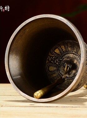 新品五钴金刚铃 k居家客厅尼泊尔手工铜五股金刚铃杵 碰铃 铜铃铛