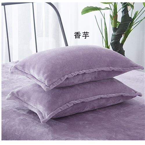 极速秋冬法兰绒枕j套加厚保暖珊瑚绒学生宿舍48x74枕芯套法兰绒枕