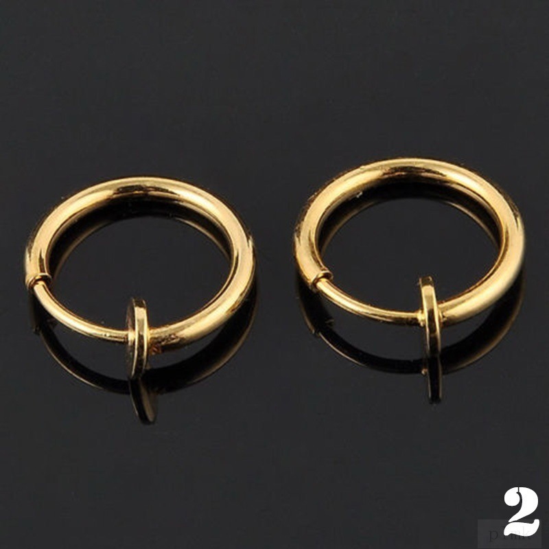 极速Celeb 3 pair Fake Nose Lips Ring SpriLng Clip Hoop Earri