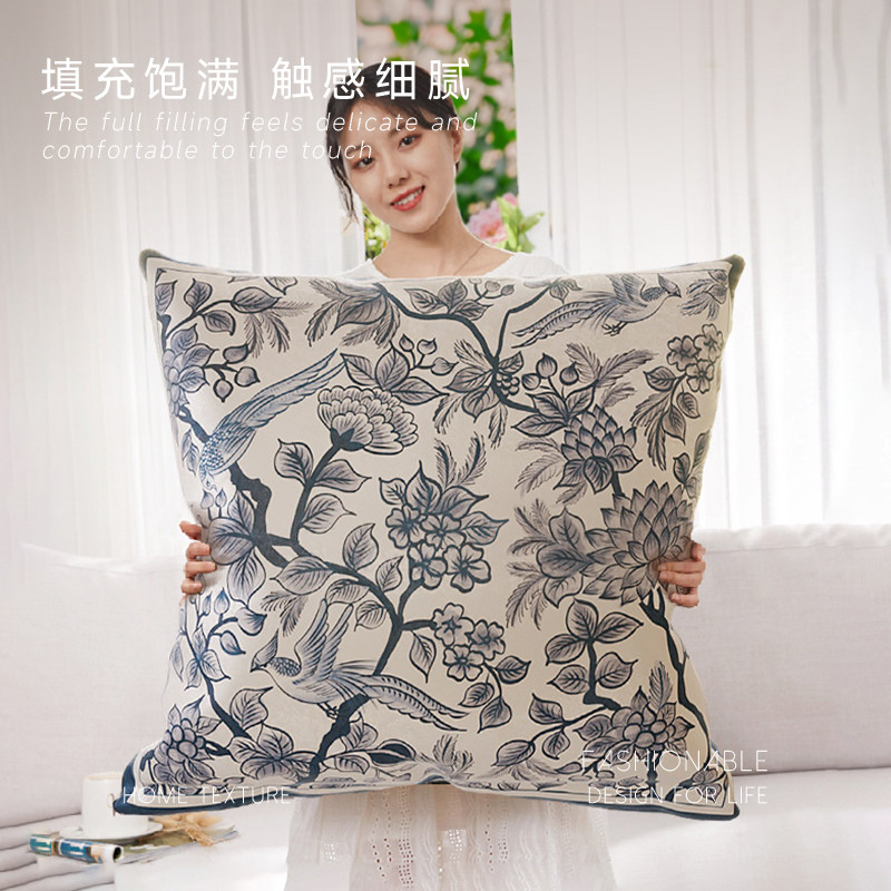 新品美式沙发抱枕设计师s款轻奢风特大号靠垫客厅艺术靠背可拆洗