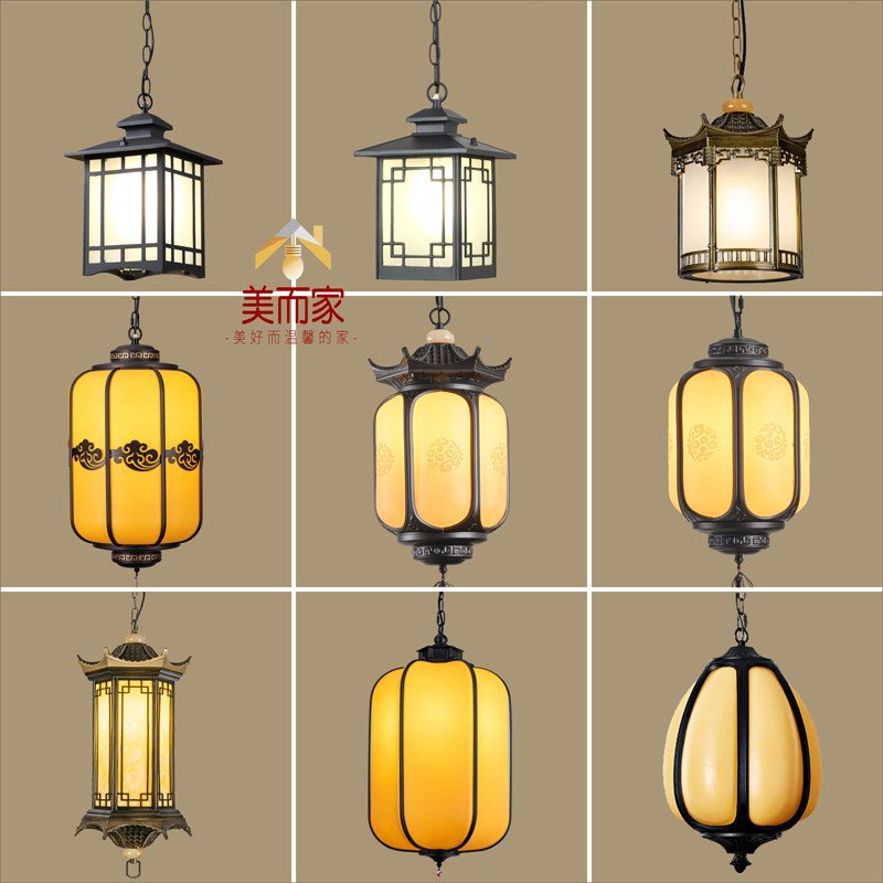 新中式户外防水吊灯仿古室外庭院凉亭过道长廊架别墅屋檐宫廷灯笼,家装灯饰光源,户外吊灯,淘宝优惠券,粉丝福利购,淘宝优惠卷