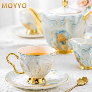 陶瓷花茶杯下午茶套装 moyyo 英式 欧式 高端 轻奢骨瓷咖啡杯碟套装