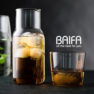 一人饮茶壶配单杯耐热早餐玻璃杯套杯网红ins咖啡牛奶果汁杯 日式