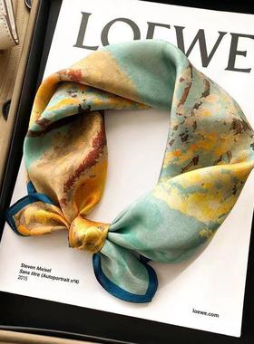 新款丝巾方巾丝巾百搭领巾70×70cm有1-2cm误差