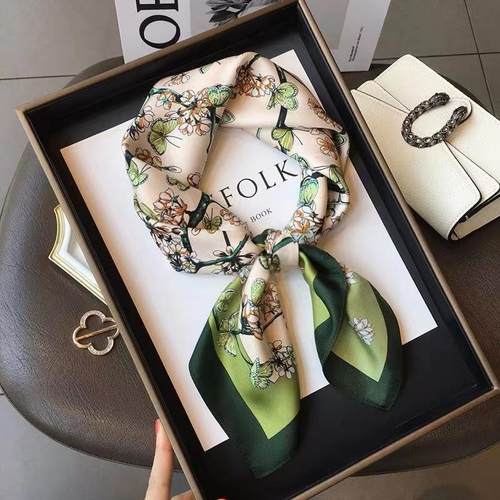 70cm韩版小方巾女丝巾春夏薄款防晒围脖护颈优雅