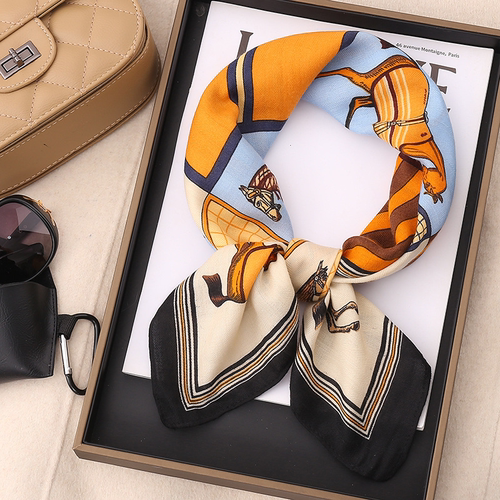 2025新款仿棉麻小方巾围巾