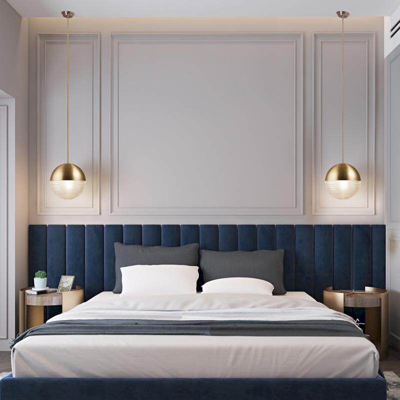 北欧现代简约半圆球卧室床头吊灯后现代创意餐厅吧台书房艺术灯